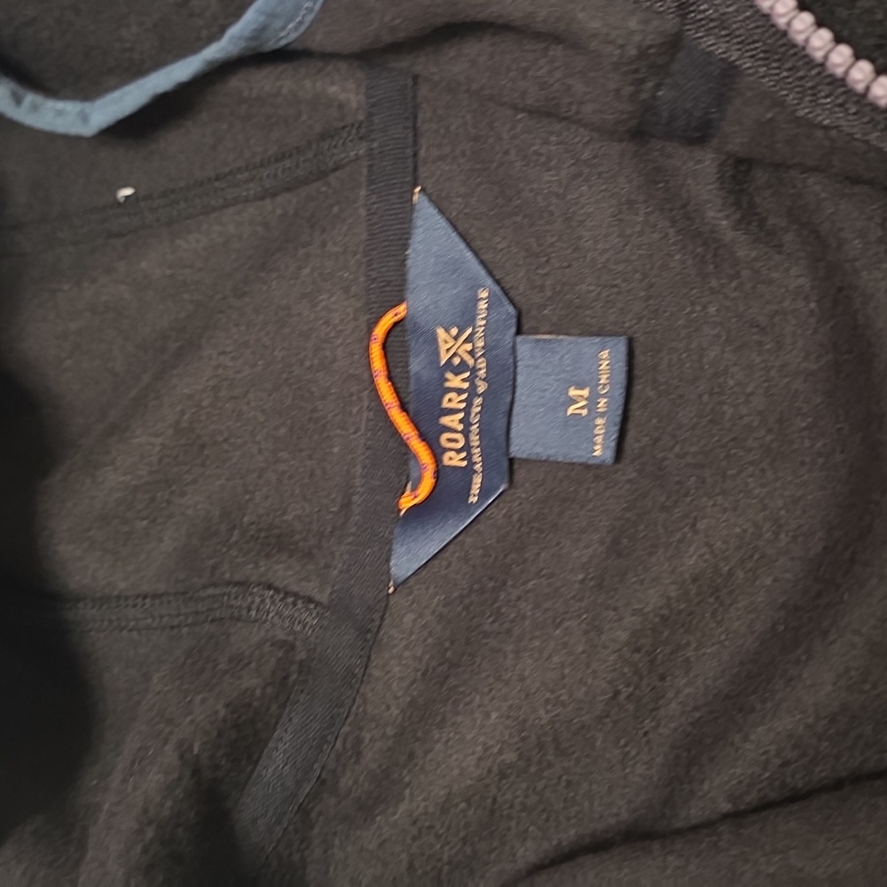 NWT Men's Roark Barra Scrambler Half Zip Fleece Hoodie in Black. Size Medium - Picture 6 of 8